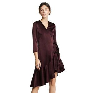 Edition10 Asymmetrical Ruffle Wrap Dress